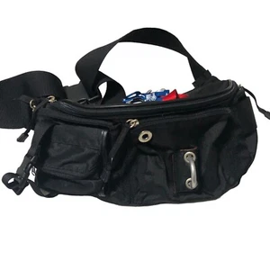 Tough Jeans Inc. 16”x8” Military Hiking Hip Waist Bag Carabiner Tactical VTG - Picture 1 of 18