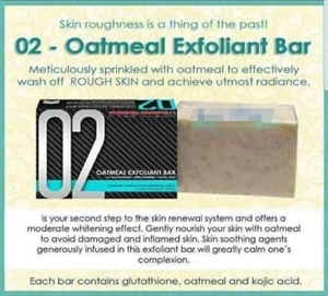 2 soaps of Oatmeal Exfoliant Bar Soap with Glutathione+Skin Vitamins+Kojic Acid - Picture 1 of 13