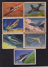 MASTER VENDING CARDMASTER CARDS JET AIRCRAFT 1958 x7 VARIETIES 86-102 ADDRESS