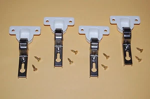 4 Mini Euro 26mm Concealed Inset Self Closing Hinges: Kitchen Cupboard Wardrobe - Bild 1 von 9