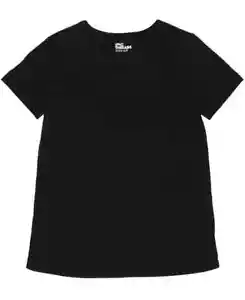 Epic Threads Basic Tee Big Girls S Deep Black Crew Neck Short Sleeve Pullover - Picture 1 of 16