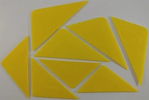 Bundle Lot 4 Each Yellow Tri-Edge and Tri-Edge X Window Film Tint Install Tools - Picture 1 of 11