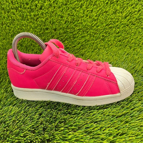 Scarpe da ginnastica Adidas Originals Superstar J bambina taglia 4Y rosa bianco