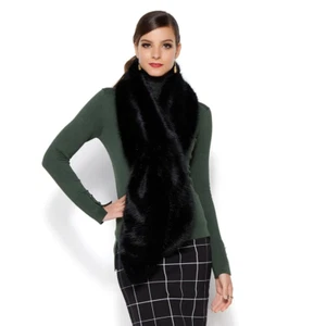 IMAN Platinum Wrap Yourself in Luxury Faux Fur Scarf 624550-J - Picture 1 of 7