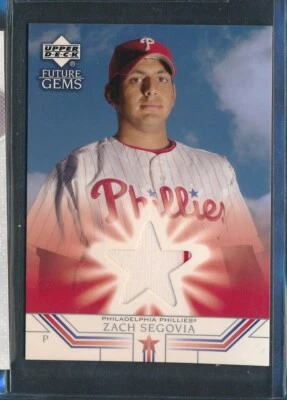 Camiseta deportiva Future Gems GU 2002 Upper Deck reliquia #81: Zach Segovia Foto 1 de 2