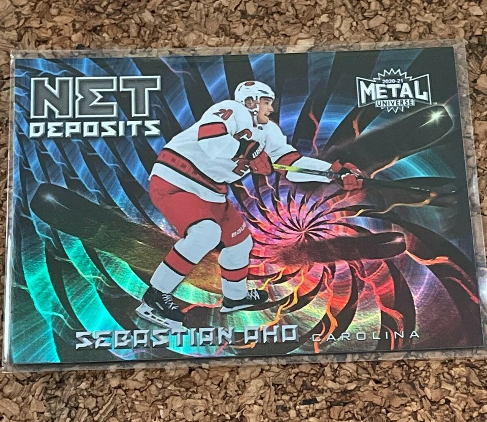 2020-21 Skybox Metal Universe - Net Deposits #ND-9 Sebastian Aho - Image 1 of 1