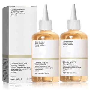 2 Pack Glycolic Acid 7% Toning Resurfacing Solution Mini Size 100 ML - Picture 1 of 6