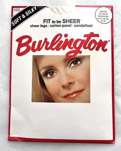 Collant Burlington vintage Deadstock adatto per essere trasparente medio bianco sporco - Foto 1 di 2