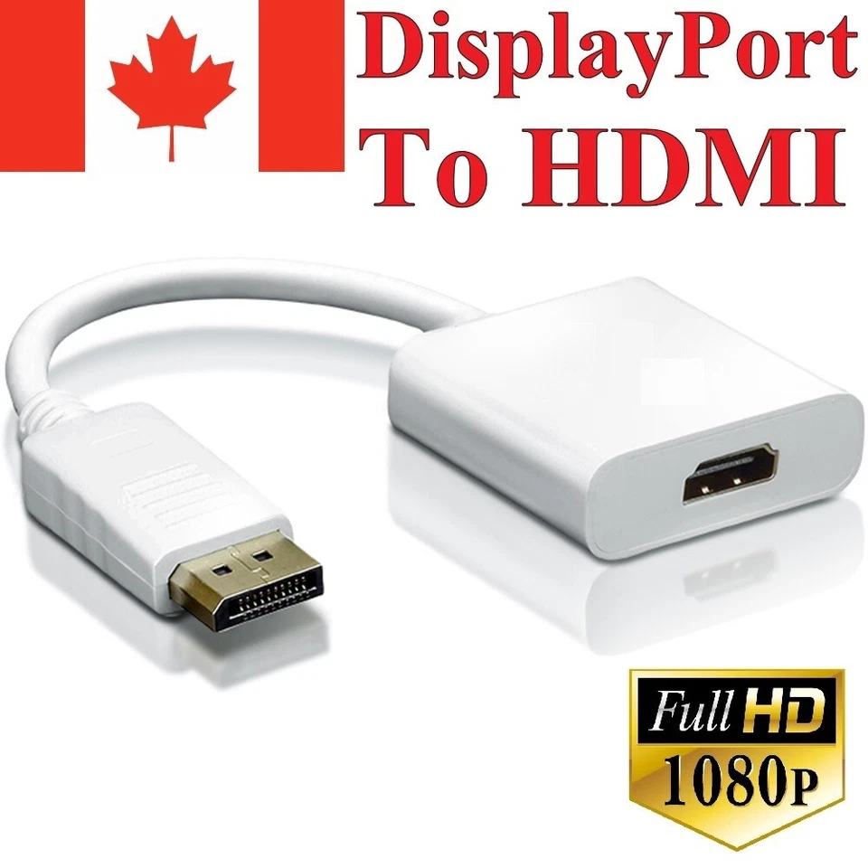 DisplayPort (DP) to HDMI Adapter Male to Female Video Cable Converter For PC TV - Image 1 of 4