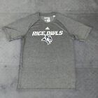 Rice Owls Adidas Shirt Adult Small Ultimate Tee Gray Short Sleeve Men