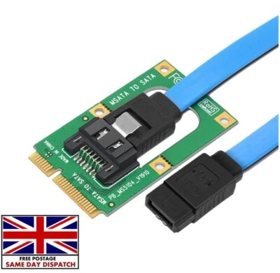 Mini SATA zu SATA Karten Konverter von mSATA zu 7 Pin SATA Verlängerung Adapter SSD - Bild 1 von 4