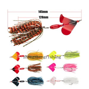 Spinnerbait Buzzbait Rubber Skirts Pike Bass Lure Fishing Spinner Bait 14cm/19g - Picture 1 of 22