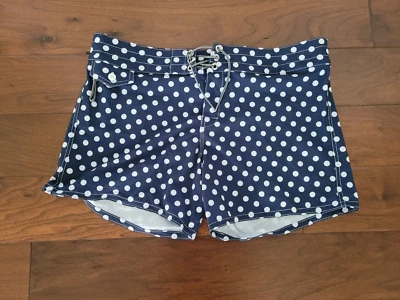 Birdwell Beach Britches, Pantalones Cortos de Lunares Azules y Blancos, Para Mujer Talla 16 Foto 1 de 3