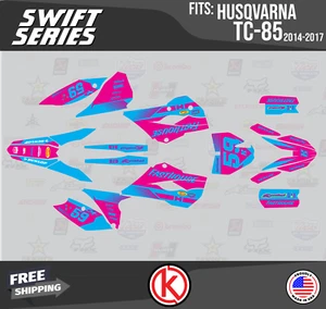 Graphics Kit for Husqvarna TC85 2014 2015 2016 2017 Swift-Magenta - Bild 1 von 6