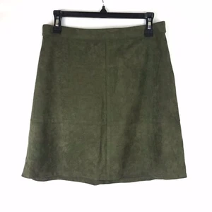 Falda de gamuza sintética Sans Souci para mujer verde oliva lisa talla L grande - Imagen 1 de 5