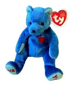TY Beanie Babies ~ TY Bears ~ DAD-e (2002) ~ Super Dad / P.E. Pellets / China - Picture 1 of 2