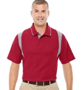 Polo uomo Devon & Jones piccola sportiva rossa golf attivo lavoro nuova con etichetta - Foto 1 di 4