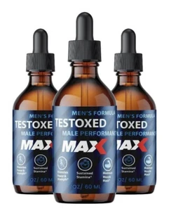 (3 Pack)Testoxed Male MAX Vitality Drops - Enhanced Endurance and Muscle Support - Picture 1 of 3