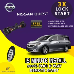 100% Plug & Play Remote Start fits: 2011-2017 Nissan Quest w/ Push To Start - Picture 1 of 6
