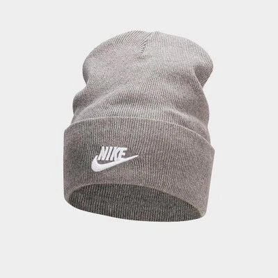 Nike Peak Tall Cuff Futura Beanie Knit Hat Gray FB6528-091 Unisex One Size NEW - Image 1 of 2