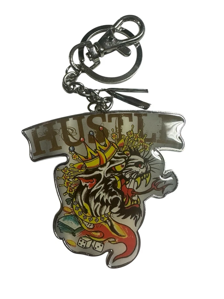 Ed Hardy Christian Audigier Llavero Hustle" 3E Designs EH6159 Nuevo Envío Gratis Foto 1 de 3