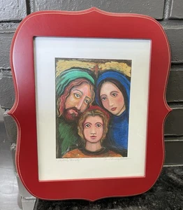 Sue Kouma Johnson “The Holy Family” Religious Art Print Framed Catholic READ - Picture 1 of 12
