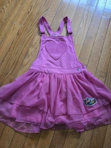 Granimals Tutu Skirt Overalls Pink With Heart Girls Size 7 - Picture 1 of 2