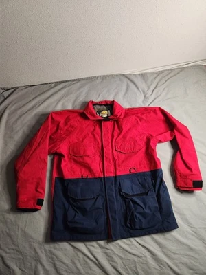 Vintage Cabelas Gore-Tex Jacket Mens Sz XL Red Blue Full Zip Lined Outdoors NEW - Image 1 of 4