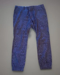 Tallia Men's Straight-Fit Cotton Paisley Navy Blue Pants Size 36 Waist - Picture 1 of 6