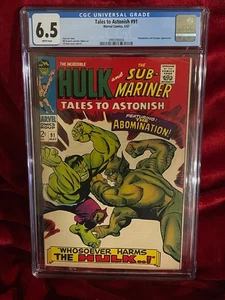 💥 Tales to Astonish #91 (1967) - CGC 6.5 - Hulk vs. Abomination! Kräftige Farbe💥 - Bild 1 von 3