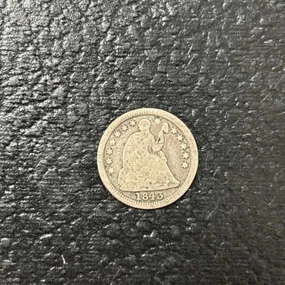 1843 seated liberty half dime - Image 1 of 2
