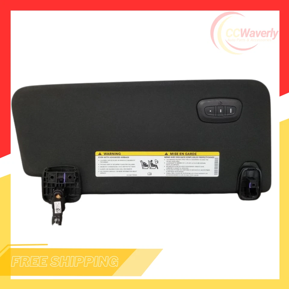 2019 2020 2021 2022 Ram 1500 Driver Left Sun Visor Illuminated Black Foto 1 de 4