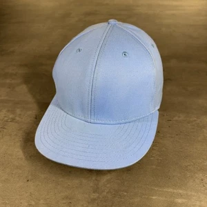 Mens Blue Baseball Cap Flex Fitted Stretch Baby Powder Light Blue Large / XL - Picture 1 of 7