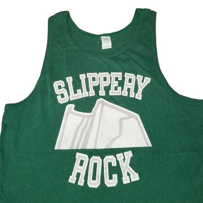 复古自行车运动背心滑石男式大号绿色棉单针  — 第 1/4 张图片