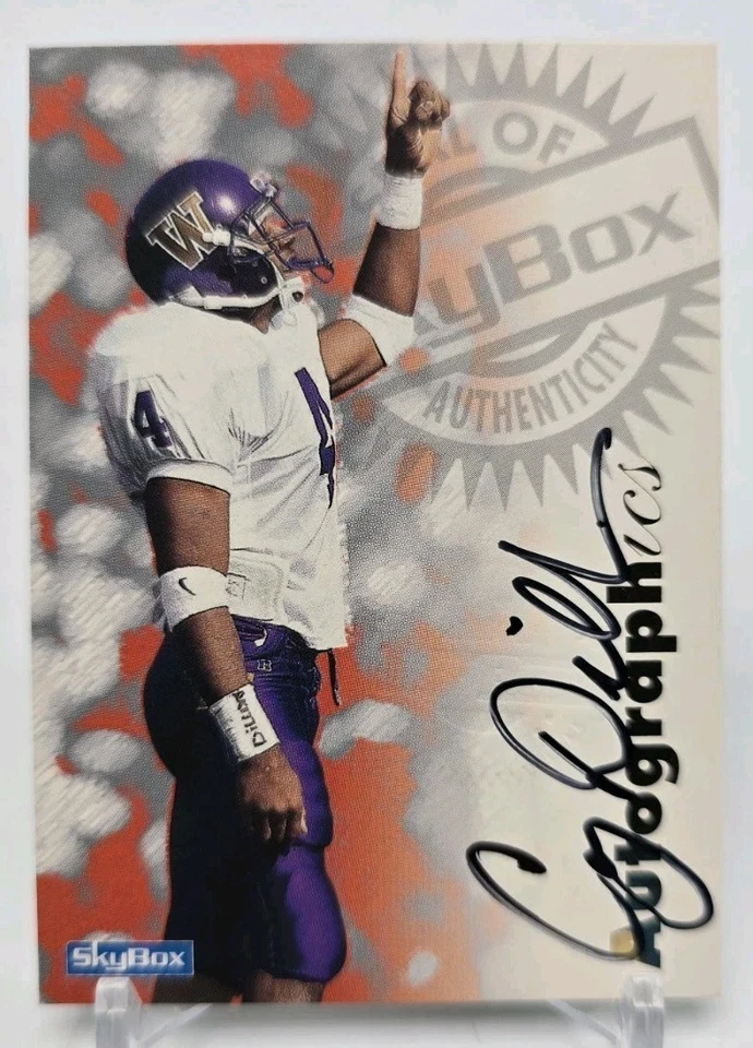 1997 Skybox Premium COREY DILLON Autographics RC Cincinnati Bengals / Washington - Image 1 of 4