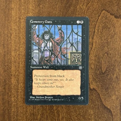 Cemetery Gate (A) LP Homelands 1995 Magic the Gathering Card MTG TCG - Image 1 of 2