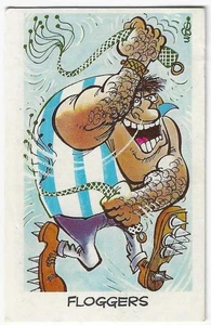 1973 Sunicrust Weg's Footy Funnies FLOGGERS - Picture 1 of 2