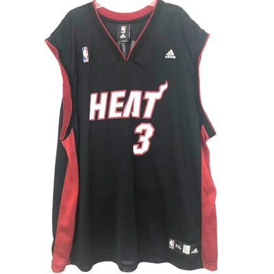 阿迪达斯迈阿密热火队 NBA 篮球球衣男式 XXL 韦德 #3 — 第 1/4 张图片