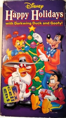 Disney Happy Holidays with Darkwing Duck and Goofy VHS 1993 Goof Troop Christmas - Image 1 of 4