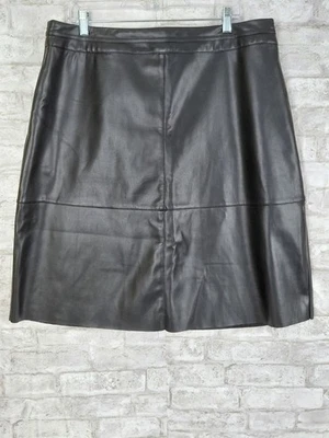 Falda Universal Estándar Imitación Cuero 38 Cintura-18 Negra Gótica Grunge Rocker Elegante Foto 1 de 4