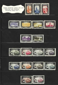 GERMANY 1920s WWI Mourning Labels for Lost Territory and Colonies, all 19  VF-XF - Picture 1 of 1