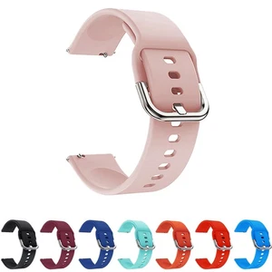 20 MM & 22 MM Replacement Silicon Buckle Strap Smart Watch Band for Men & Women - Picture 1 of 60