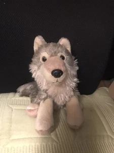 Peluche Wild Republic lupo grigio alto 7 1/2" bello - Foto 1 di 7