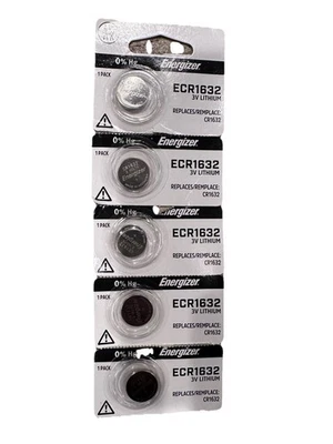 5 pcs Energizer CR1632 ECR1632 3v Battery bundle  - Image 1 of 3