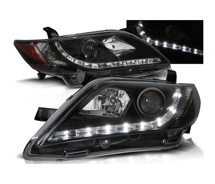 faros para TOYOTA CAMRY 6 XV40 2006 2007 2008 2009 luz diurna negro LHD Foto 1 de 1