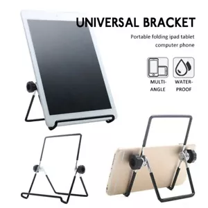 Adjustable Foldable Metal Phone Tablet iPad Stand Desktop Holder Mount Support - Picture 1 of 10