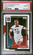 Alex Morgan 2022 Panini Donruss Optic World Cup Soccer Card #124 Graded PSA 10