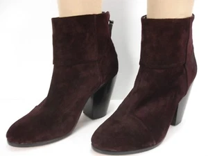 RAG & BONE CLASSIC NEWBURY BROWN SUEDE BACK ZIP ANKLE BOOTS WOMEN'S 39 - Picture 1 of 10