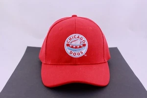 CHICAGO DOGS BASEBALL CAP HAT ADJUSTABLE STRAP RED UNISEX ONE SIZE – NEW - Picture 1 of 5