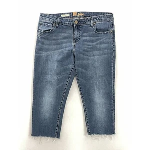Kut From The Kloth Womens Katy Boyfriend Capri Jeans Blue Stretch Stone Wash 12 - Picture 1 of 10